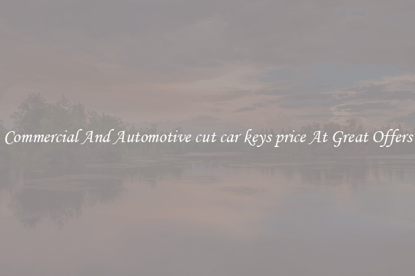 Commercial And Automotive cut car keys price At Great Offers
