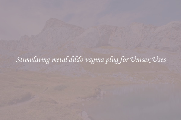 Stimulating metal dildo vagina plug for Unisex Uses
