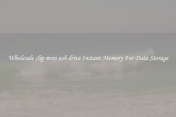 Wholesale clip mini usb drive Instant Memory For Data Storage