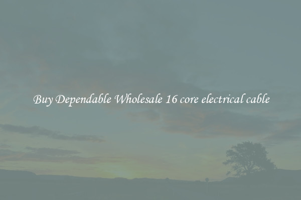 Buy Dependable Wholesale 16 core electrical cable