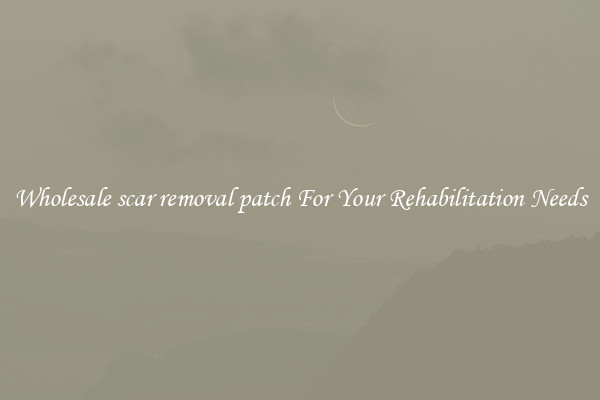 Wholesale scar removal patch For Your Rehabilitation Needs
