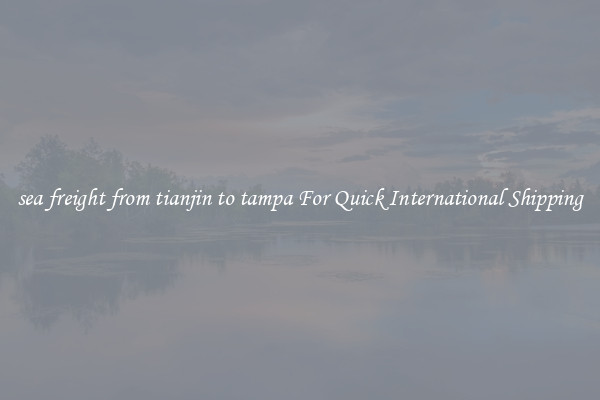sea freight from tianjin to tampa For Quick International Shipping