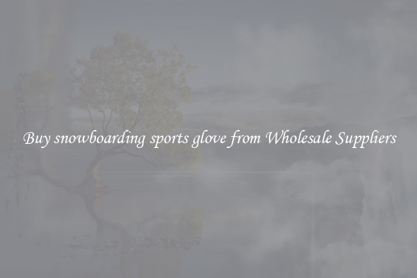 Buy snowboarding sports glove from Wholesale Suppliers