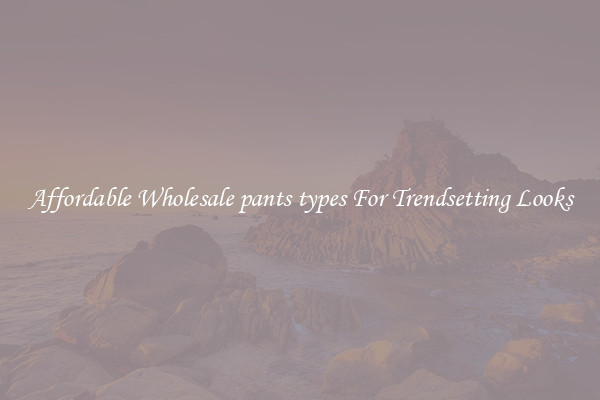 Affordable Wholesale pants types For Trendsetting Looks