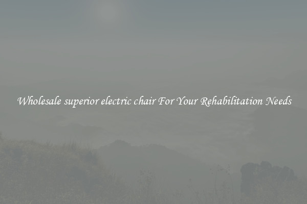 Wholesale superior electric chair For Your Rehabilitation Needs